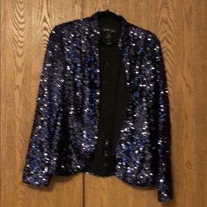 London Jean blue Sequin jacket size 12
